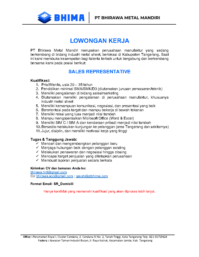 Sales Representative